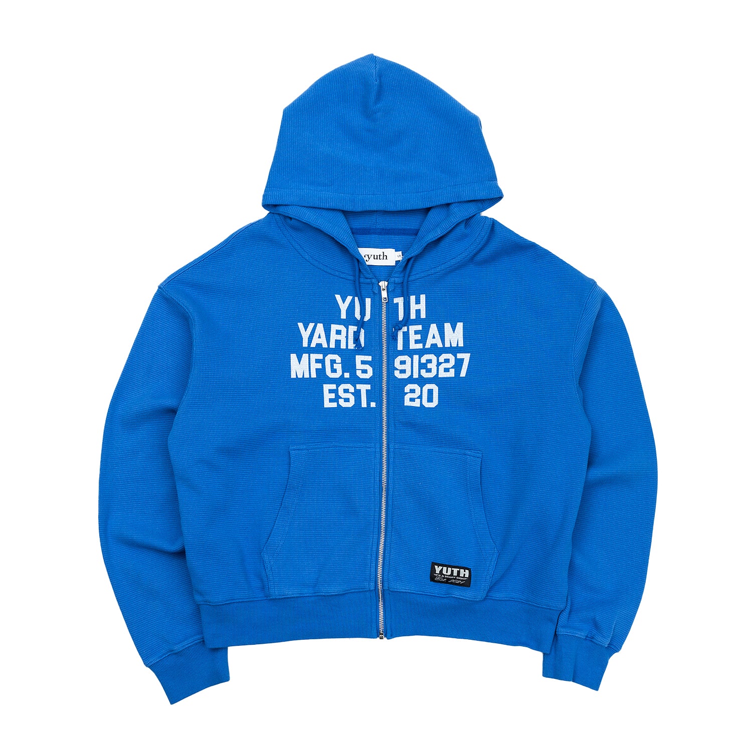 YARD TEAM WAFFLE ZIPPA HOOD [BLU]
