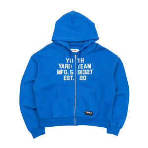 YARD TEAM WAFFLE ZIPPA HOOD [BLU]