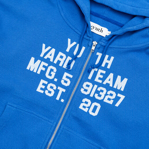 YARD TEAM WAFFLE ZIPPA HOOD [BLU]